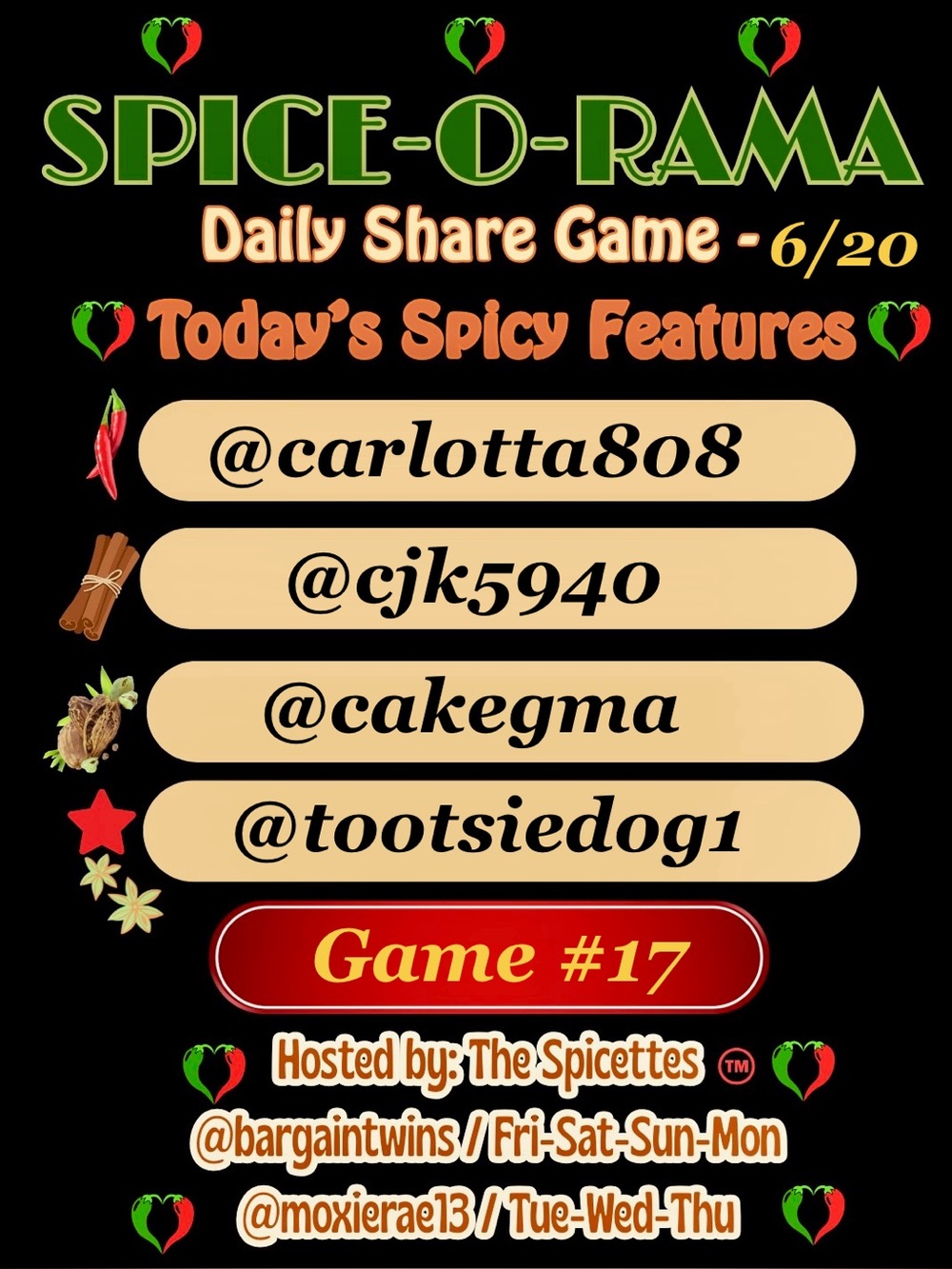 NEW SPICES ARE OVER
ON GAME 18!
PLEASE GO THERE NOW
AND STAY SPICY 🔥 - Picture 7 of 16